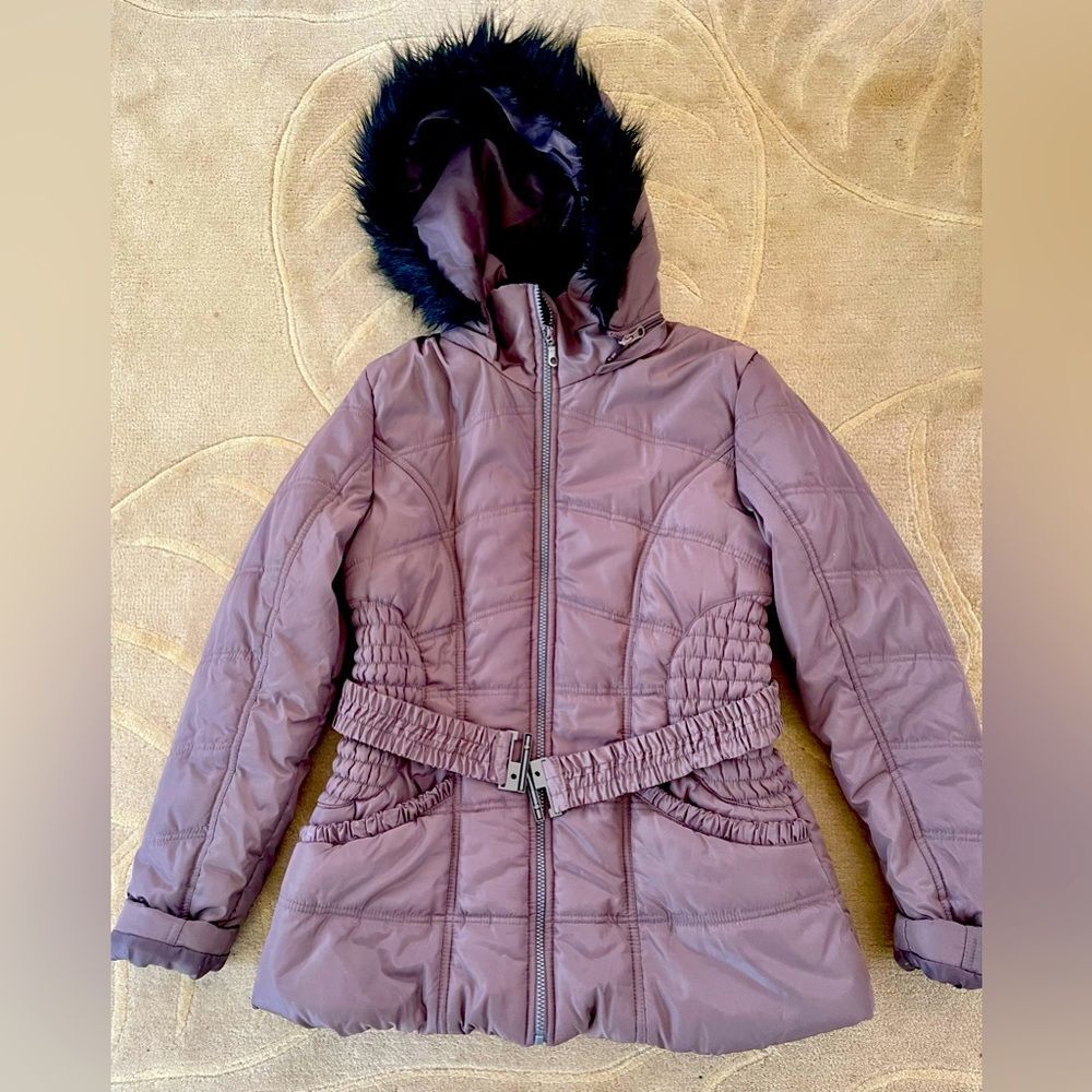 Rampage Women's Faux Fur Hooded Puffer Jacket
Size M 6